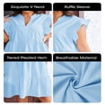 thumbnail image 6 of Plus Size Women V-neck Short Sleeve A Line Ruffle Mini Dress, 6 of 6