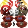 Chiefs VS 49ers Super Bowl LVIII Face Off Helmet 20pc Football Party Balloons