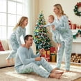 thumbnail image 3 of Family Matching Christmas Pajamas, Christmas Tree Print/Solid Long-Sleeved Tops + Trousers/One-Piece Jumpsuit/Dog Clothes, 3 of 7