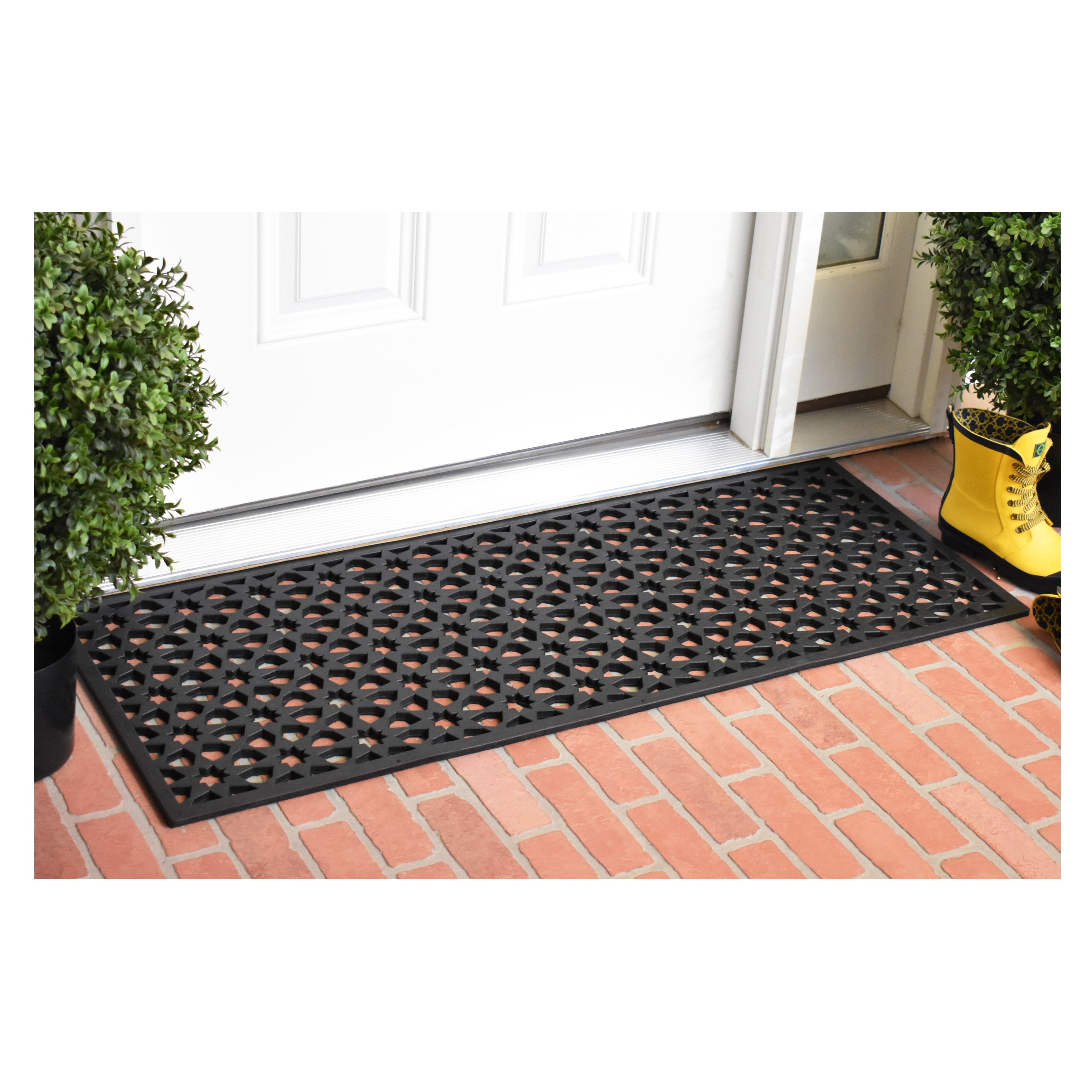 Calloway Mills Verbena Rubber Doormat, 18" x 48"