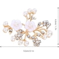 thumbnail image 3 of ZOUSSIQI 4Pcs Rhinestone Buckle, Hollow Crystal Flower Shape Buckle, Color Crystal Buckle for Wedding Party Prom Women Shoe Clips Buckles Decorations Accessories (5.2 * 4.2cm Pearl Flower CA919-18313, 3 of 9