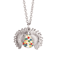 thumbnail image 1 of Fleurs Ukiyo-e Répétition Collier Tournesol Japonais Pendentif Médaillon Bijoux, 1 of 3