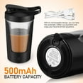 thumbnail image 4 of Vaso mezclador eléctrico recargable, taza mezcladora para batidos de proteínas, leche de soja y café., 4 of 7