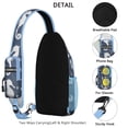 thumbnail image 3 of Crossbody Sling Backpack for Women Men Seahorse and Shell Pattern Shoulder Sling Crossbody Casual Chest Bag for Travel Sports Running Hiking, 3 of 6