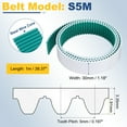 thumbnail image 2 of S5M Open Ended Timing Belt, 30mm Width x 1 Meter Length, 5mm Pitch Length, White, 2 of 6