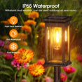 thumbnail image 3 of sruoe Solar Garden Lights, 2 PC Solar Lights Outdoor Decor, Solar Stake Lights, Solar Landscape Lights, Solar Lawn Ornaments, Flower Outdoor Lights for Yard Holiday Party Decoration, 3 of 6