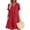 *Red, variant on VBVC Women's V-Neck Button Down Tunic Dress,Short Sleeve Shift Dress For Women,Ladies Casual Summer Mini Dress with Pockets,Army Green,S-2XL