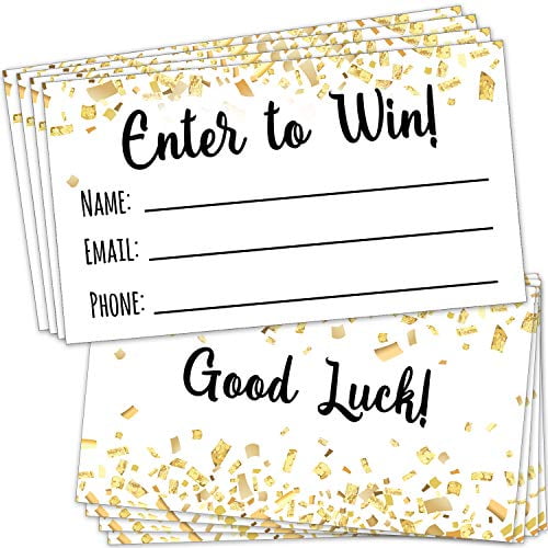 100 raffle tickets 35x2 enter to win entry form cards for giveaway