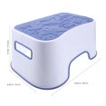 thumbnail image 4 of OULII Plastic Shower Stool Toilet Footstool PP Plastic Space-saving Blue 1Pack, 4 of 8
