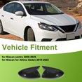 thumbnail image 2 of Reemplazo de tapa de espejo lateral izquierdo y derecho ABS negro para Nissan Sentra 2020-2025 Ox Horn, 2 of 7