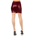 thumbnail image 6 of FashionJOA Women's Casual Red Solid Print Pleated Mini Skirt, 6 of 6