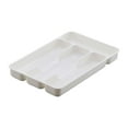 thumbnail image 3 of Bandeja para cubiertos Suministros Organizador de herramientas multifunción con 4 compartimentos Caja de almacenamiento para cubiertos Durable para , Blanco perfecl Organizador de cubiertos, 3 of 8