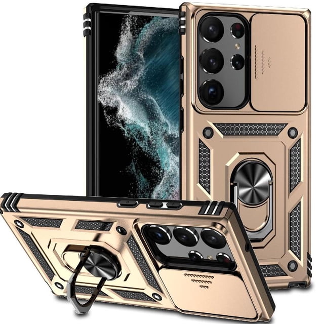 Estuche GANGXUN para Samsung Galaxy S23 Ultra, soporte giratorio 360°, estilo mecánico y magnético