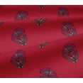 thumbnail image 4 of oneOone Tissu Jersey Coton Rouge Vif Floral Bloc Matériel de Robe Tissu Imprimé Tissu au Mètre 58 Pouces de Large, 4 of 4