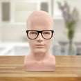 thumbnail image 3 of PVC Adult Male Mannequin Head Head head Wig Bust Professional Display stand Hat, 3 of 9