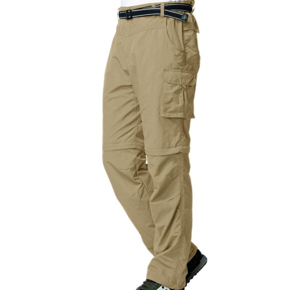 Pantalones de senderismo Jessie Kidden, convertibles, de secado rápido, para hombre, color caqui