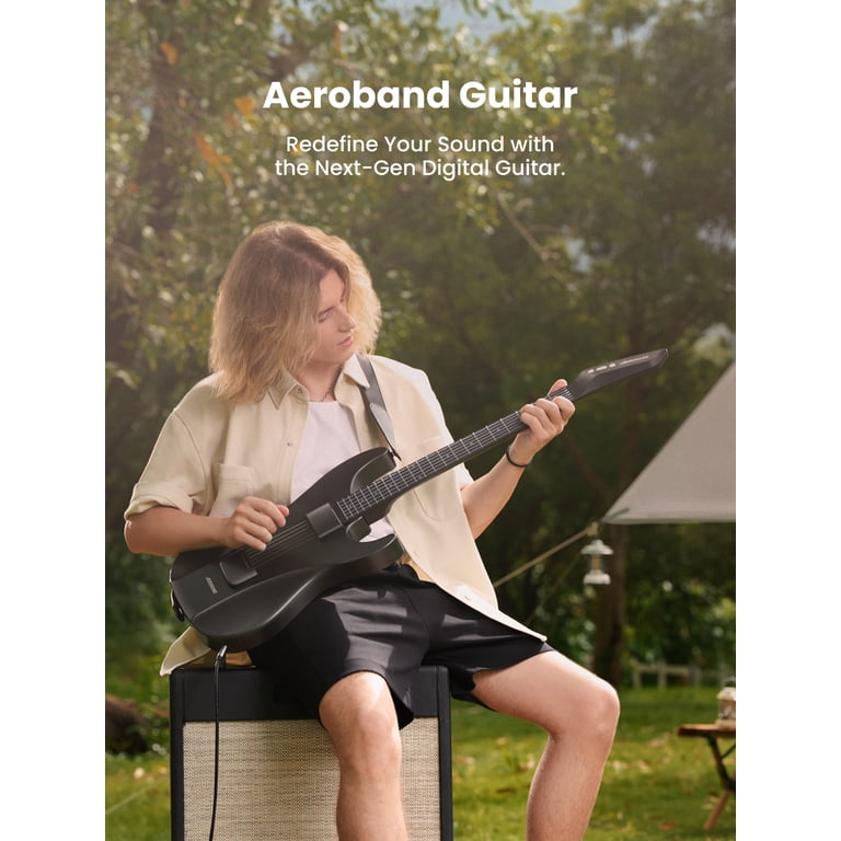 AeroBand Portable Stringless Acoustic Electric Guitar for Travel