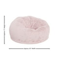 thumbnail image 6 of Emma + Oliver Oversized Blush Furry Refillable Bean Bag Chair for All Ages, 6 of 9
