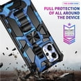 thumbnail image 5 of Camouflage Case for Motorola Moto G13 with Magnetic Kickstand, Built-in 360° Rotate Ring Stand Magnetic Car Mount Phone Cover Case for Motorola G23 4G/G53 5G/G13 MC Dark Blue, 5 of 7