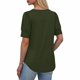 thumbnail image 5 of Ounisa Womens 2025 Summer Sweater Top Short Sleeve Blouses Dressy Casual Shirts Business Tops Cute Vacation Tunic, 5 of 7