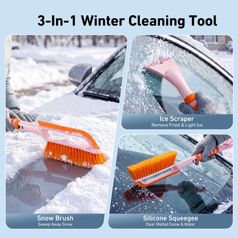 Snow Brush with Ice Scraper and Squeegee, 27 Inches photo 3