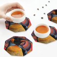 thumbnail image 5 of Kdxio Abstract Pattern Penguin Funny Coasters,4 Pcs Leather Coasters,Housewarming Gifts,Protect Furniture from Water Marks Scratch and Damage, 5 of 6