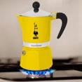 thumbnail image 1 of Bialetti - Rainbow: Stovetop Espresso Maker, Moka Pot 6 Cups (8.4 Oz - 250 Ml), Aluminum, Yellow, 1 of 3