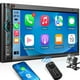 thumbnail image 1 of Sistema multimedia CarPlay de doble DIN: Receptor estéreo para automóvil con pantalla táctil de 7 pulgadas - Radio para automóvil Bluetooth Android con cámara de respaldo Mirror Link AM FM USB SD AUX, 1 of 5