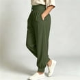 thumbnail image 4 of Rrxhxhs Harem Pants for Women Plus Size Solid Color High Waist Double Button Loose Casual Joggers with Pockets, 4 of 9