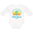 thumbnail image 3 of Inktastic Summer Enjoy the Sunshine Palm Beach Florida in Blue Boys or Girls Long Sleeve Baby Bodysuit, 3 of 5