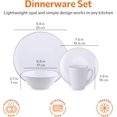 thumbnail image 4 of Victoria Home Gifts 16-Piece dinnerware,Plate Set, dinnerware Set for 4, Plates and Bowls Set, A Grade Glassware Dinnerware Set, Kitchen Set,Opal Glassware Dinner Plates,Plates,Mugs (2), 4 of 5