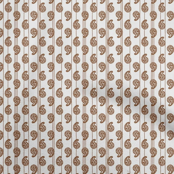 oneOone Cotton Cambric Brown Fabric Block Sewing Material Print Fabric By The Yard 56 Inch Wide