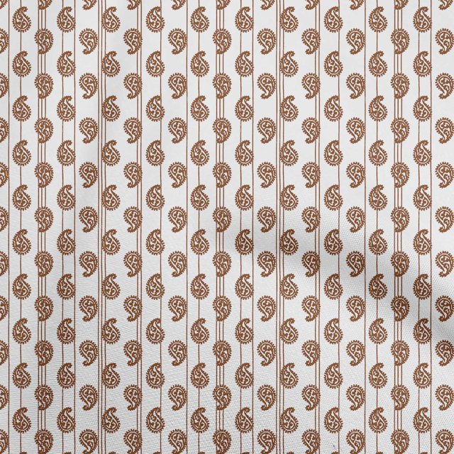 oneOone Tissu en Coton Brun Cambrique Tissu pour Robe Tissu Imprimé au Mètre 42 Pouces de Large