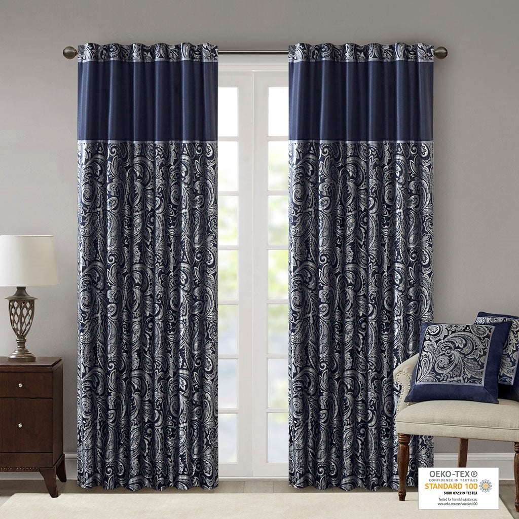 MAYEERTY Jacquard Curtain Panel Pair(2 Pcs Window Panels)