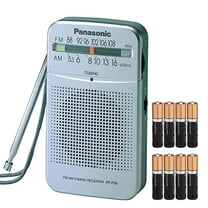 Panasonic RF-P50 Pocket AM/FM Radio, Silver, Portable & Battery ...
