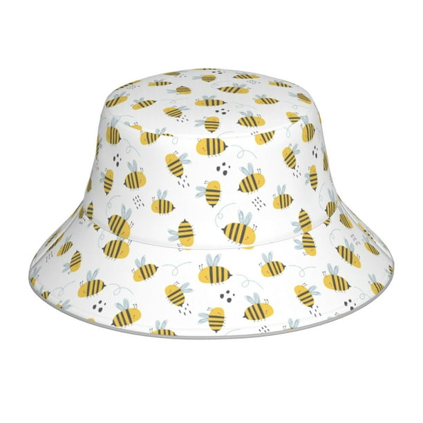 Fotbe Bee Sombrero Tipo Pescador con Estampado – Sombrero de Sol de Algodón de Moda para Playa, Golf, Pesca