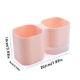 thumbnail image 4 of Soporte para bolígrafo Caja de almacenamiento de cepillo de escritorio desmontable Maceta de decoración de plástico para oficina en casa, Rosa Methold HA005200-03, 4 of 6
