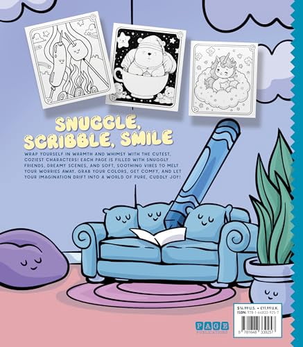 Snuggly Vibes Cozy Dreams Coloring Book (Paperback): Cute, Relaxing, and Feel-Good Designs for Chill Coloring Sessions