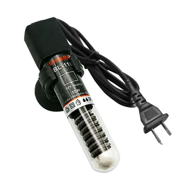 HLONK Small Aquarium Heater Super Fish Tank Heater Turtle Tank Heater for 5-10 Gal Tanks Dry-Run/Overheating Protection and Memory Function