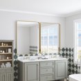 thumbnail image 4 of Wall Mirror 30x40 Inch Gold Rectangular Mirror Metal Framed Mirror Vanity Mirror Dressing Mirror, for Bathroom, Living Room, Bedroom Wall Decor 07734, 4 of 9