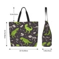 thumbnail image 2 of Lafuoo Dinosaur Skeleton Pattern Single-Shoulder Shopping Bag, Hand-Held Storage Bag Suitable for Work and School, Unisex-One Size, 2 of 7