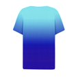 thumbnail image 4 of T Shirts for Women V NeckCasual Gradient Color Fashion Shirt Short Sleeved Summer Loose Blouse, 4 of 5