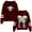 Claret, variant on Eladio Carrion Don Kbrn Tour Merch Pullover Hoodies Pocketless Parallel Bars Sleeve Streetwear