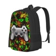 thumbnail image 5 of DouZhe Lightweight Backpack, Travel Outdoor Hiking Bag School Bookbag Casual Daypack Silver Game Controller Prints Backpacks for Women Men, 5 of 7
