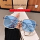 thumbnail image 2 of Gafas fotosensibles que cambian de color, espejo plano con marco grande azul cielo y montura de gafas para miopía con luz anti-azul, 2 of 6