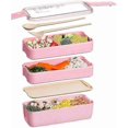 thumbnail image 1 of Japanese Bento Box lunch Box,3-in-1 Compartment, Almi Bento Lunch Box Meal Prep Gift, 1 of 5