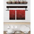 thumbnail image 3 of Ombre Red Geometric Kitchen Dish Towels for Drying Dishes Set of 4, Modern Abstract Art Waffle Weave Microfiber Hand Tea Bathroom Towels Quick Dry & Absorbent Towel 15.7x23.6, 3 of 7
