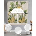 thumbnail image 2 of Summer Lemon Swag Kitchen Curtains Sets for Windows 24 Inch Length, Yellow Fruits Green Leaf Vase Vintage Short Window Curtain Panels Swags Valances and Tiers 3 Piece Set for Cafe/Dining Room, 2 of 5