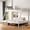 White, variant on Timber Vibe Studio Bunk Bed Twin Over Twin, Heavy Duty Metal Bed Frame with Safety Ladder and Guardrail, Space-Saving for Dorm, Apartment or Shared Rooms, No Box Spring Needed
