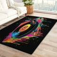 thumbnail image 1 of Music Area Rugs for Bedroom Living Room - 4x6 ft - Graffiti Carpet for Home Decor - Art Patterned Decorative Indoor Large Rug - Washable & Soft & Non Slip & Low Pile (ZF&8481), 1 of 7